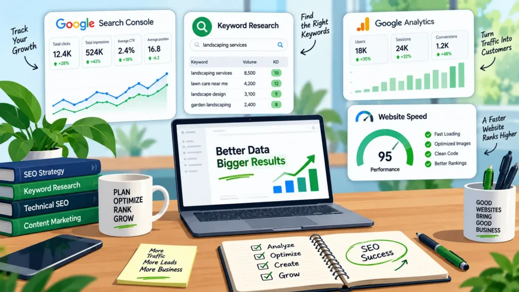 Essential SEO tools for landscaping businesses